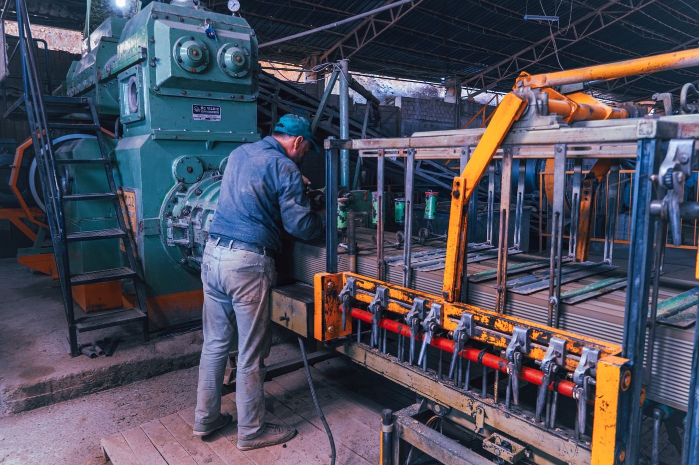 Industrial processing of extracted material
